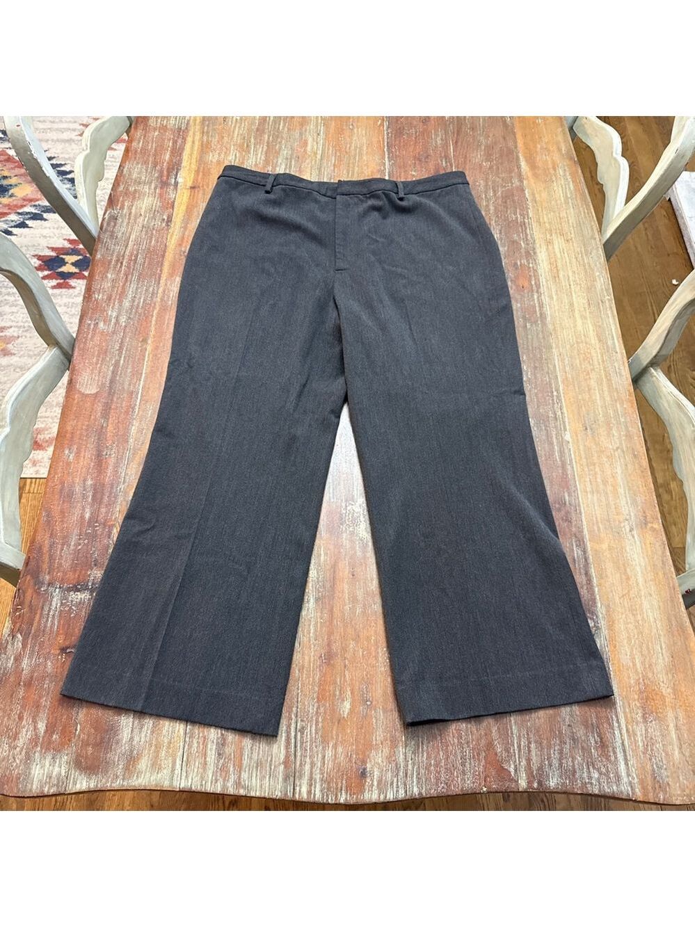 Banana Republic Gray Wide Leg Dress Pants Size 14 Short